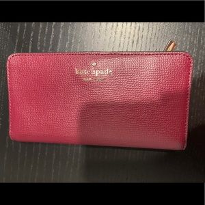 Kate Spade bifold wallet merlot color berry